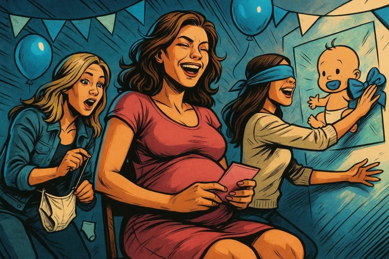 Femme enceinte joue à deviner bébé