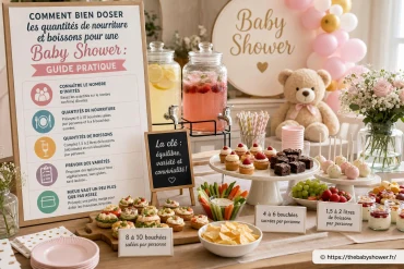 Comment bien doser les quantités de nourriture et boissons pour une baby shower ?
