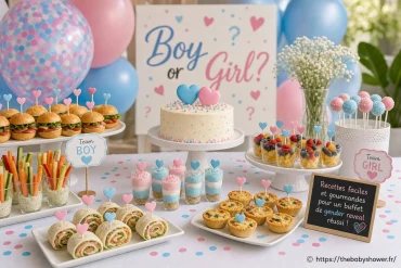 Recettes faciles et gourmandes pour un buffet de gender reveal réussi