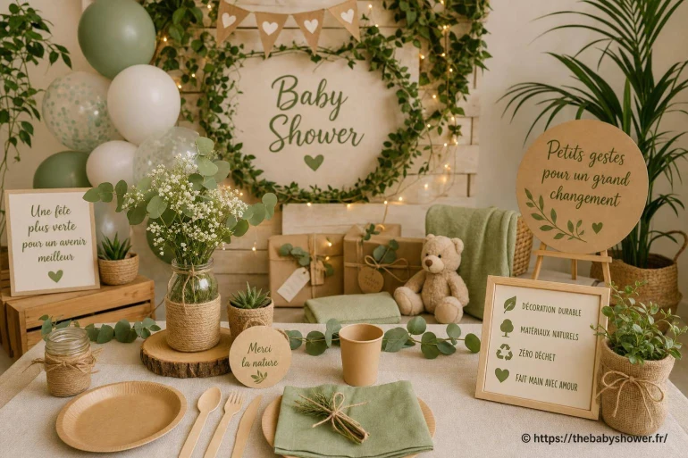 Baby shower éco-responsable : idées de décoration et conseils pour une fête plus verte