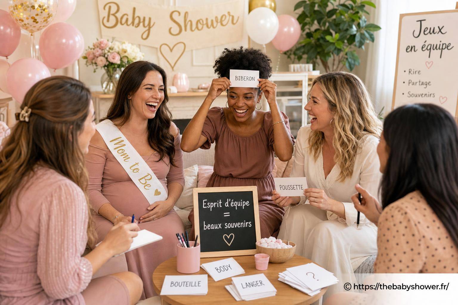 Jeux en équipe pour renforcer les liens lors de la baby shower