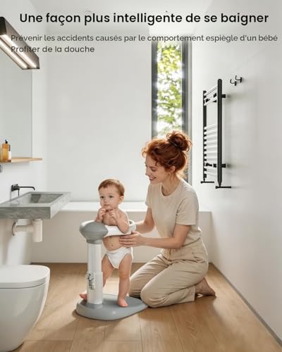 COOSEYA® Baignoire bébé avec support de douche | Support ant
