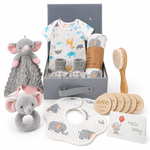 Auoketuo Coffret Cadeau BĂ©bĂ© 15 piĂšces â Couverture, body, h