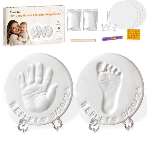 PewinGo Kit Empreinte Bébé, Empreinte Main Pied Bebe avec Ar