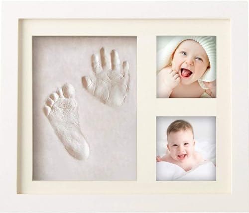 PewinGo Cadre Empreintes Bébé, Kit Empreinte Pieds et Mains 