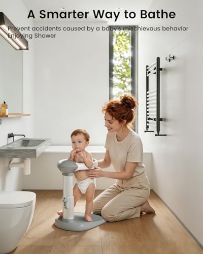 COOSEYA® Baignoire bébé avec support de douche | Support ant