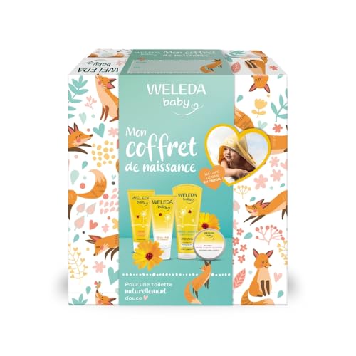 WELEDA - Coffret Cadeau Naissance - Soins Douceur Bébé au Ca