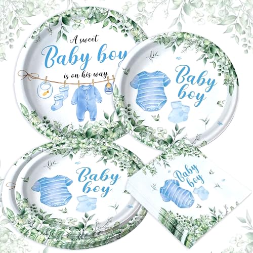 BACH AND BOUJEE serviettes baby shower service vaisselle ensemble service mignon gn en route assiettes carton annonce accessoires fete 20 invites