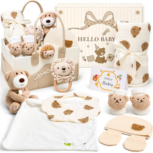 vamei Cadeau Coffret Naissance Fille Garcon avec Panier Rang