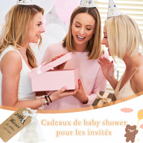 Lot de 50 Savons Ourson pour Baby Shower - Cadeau Invité Nai